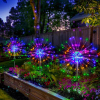 Luces Solares Para Jardín Impermeables Decorativas Para Camino Patio Jardín Flor Lampara De Fierro Artificiales Luz LED Moderna - details 2