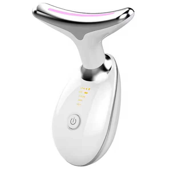Dispositivo de belleza facial y cuello, producto multifuncional para el cuidado de la piel facial, masajeador facial y de cuello LED de 7 colores, adecuado para el cuidado diario de la piel en el hogar-GSL - 1