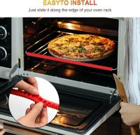 4Pack Oven Rack Covers, Safety Protection Toaster Baking Edge Shields - Fully Protect Against Burns and Scars (Red) - details 3