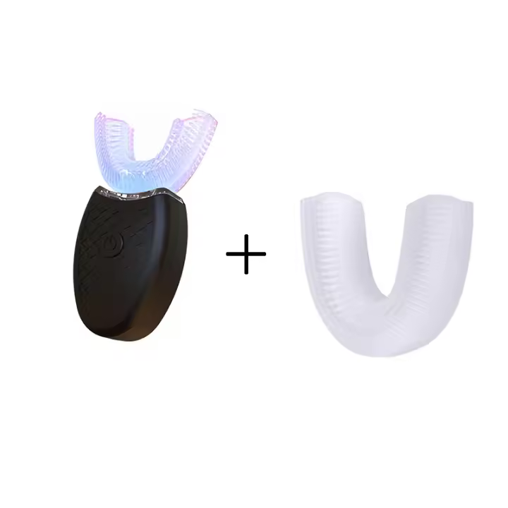 Cepillo de dientes eléctrico ultrasónico para adulto, dispositivo de limpieza dental Ultra sónico, con carga USB, en forma de U, 360 grados - 1