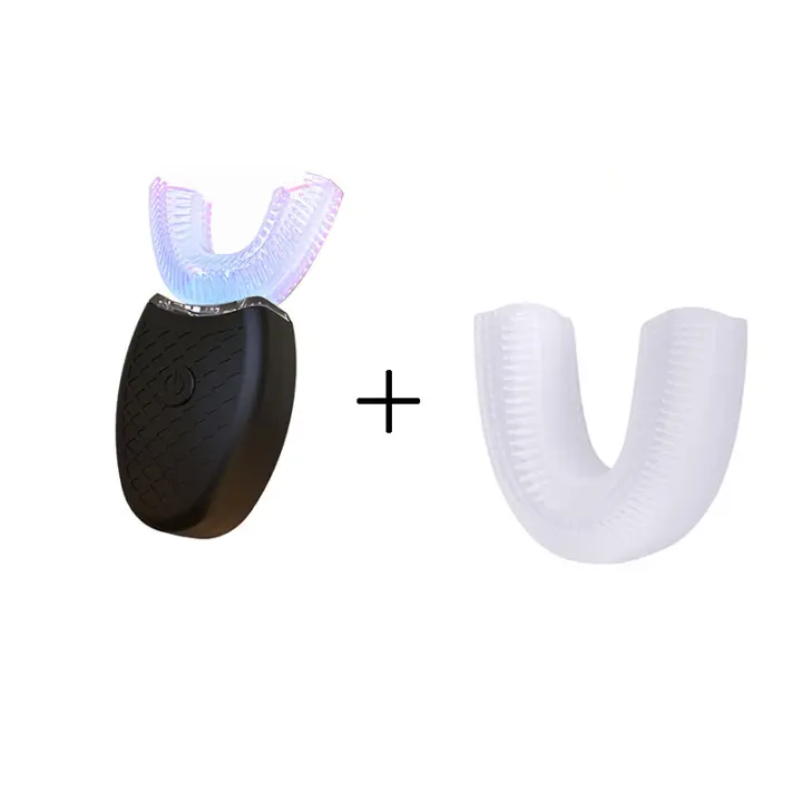 Cepillo de dientes eléctrico ultrasónico para adulto, dispositivo de limpieza dental Ultra sónico, con carga USB, en forma de U, 360 grados - 1