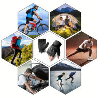 1Par De Guantes Tácticos Para Hombres Sin Dedos Ideal Para Deportes Al Aire Libre Tiro Caza Airsoft Y Ciclismo - details 3