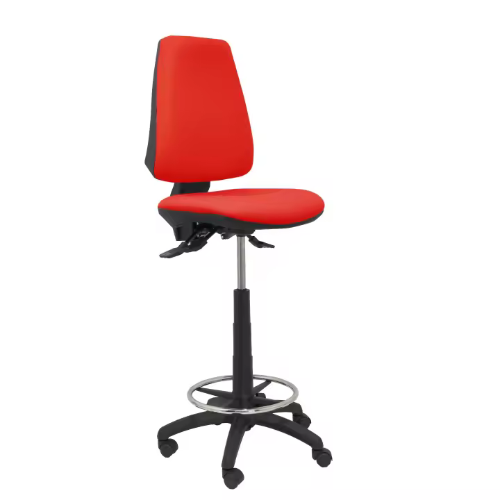 Piqueras Y Crespo Taburete Elche S Bali Rojo Ergonómico Regulable en Altura con Respaldo y Asiento Ergonómico - 1