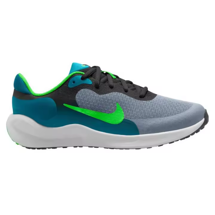Zapatillas running para niño-a NIKE REVOLUTION 7, negra, gris y verde - 1