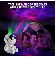 Proyector De Estrellas Y Astronauta Galaxy Luz Nocturna LED Decoración Para Dormitorio Regalo Para Niños Forma De Dibujos Animados Incluye Bombilla - details 0