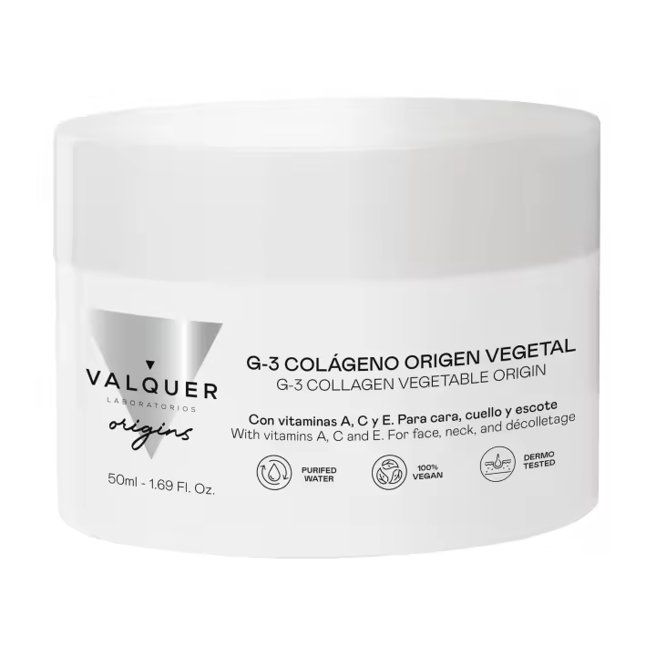 Valquer Laboratorios Crema Facial G-3 Colágeno Vegetal Hidratante para Rostro Cuello y Escote - 1