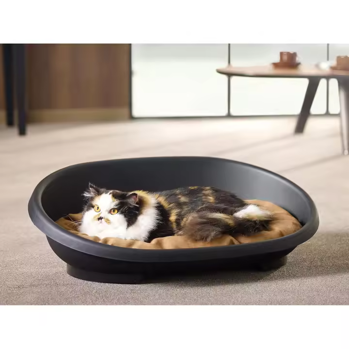 Cesta para Perros o Gatos  Estilo Snooze SAVIC  en Color Negro - Dimensiones: 117 x 80 x 34 cm. - Talla: XXL - 1