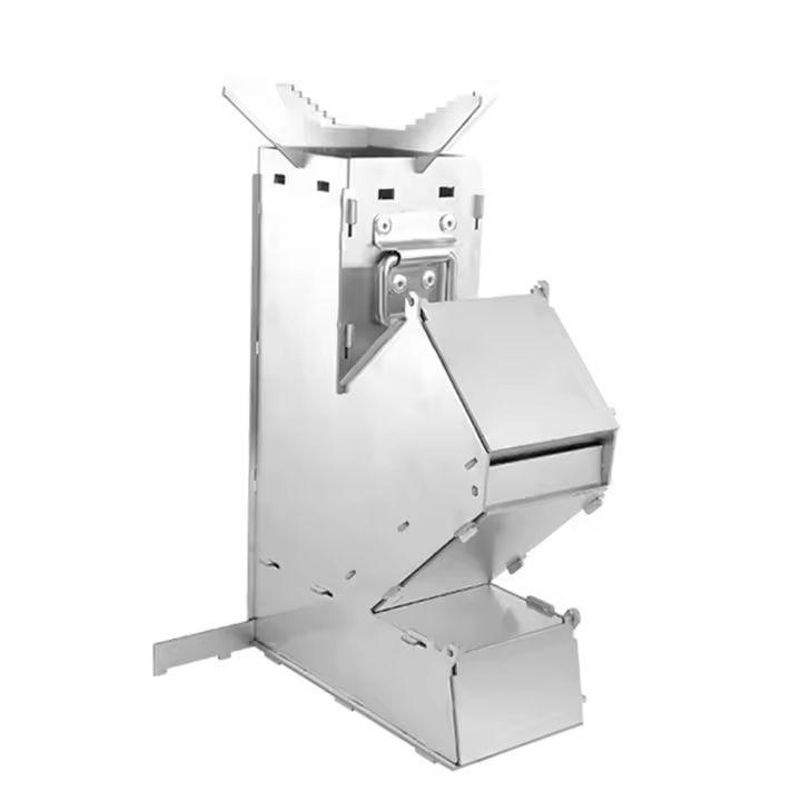Estufa De Madera Mini Para Camping Portátil Adecuada Para Tienda De Tela De Campaña Quemador Desmontable De Acero Inoxidable Rocket Stove Grill De Bolsillo Para Picnic - 1