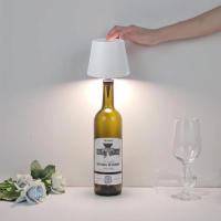 Lámpara De Mesa Inalámbrica Para Botella Con Control Táctil Y 3 Colores Iluminación Nocturna Ajustable Para Barra Vino Escritorio - details 7