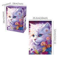 Rompecabezas De Gato Pintado a Mano 300 Piezas Para Adultos Y Niños Juego Familiar Decoración De Hogar Artística - details 1