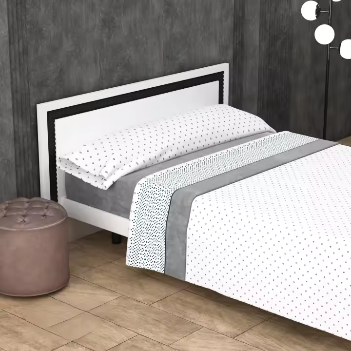 Sábanas Coralina Térmicas 200 gr Doble Perchado Selene | Gris Invierno | Mercatienda.es - 1