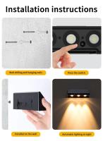 Luz Solar Exterior IP54 Impermeable Bombilla LED Automática Para Iluminación Nocturna Jardín Patio O Balcón Luz De Pared Contemporánea Solar Powered - details 10