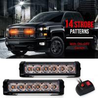 Vehículo DE EMERGENCIA Luces estroboscópicos Luz 14 Modos 6 LED asesor de tráfico Barra de Luz de advertencia para Techo interior/tablero de Instrumentos/parrillas/parrilla - details 1