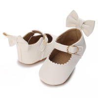 Zapatos De Princesa Para Bebé Niña En Lace Blanca Mocasines Con Lazo Y Borde Antideslizante De Goma Primera Calzado Para Caminar - details 113