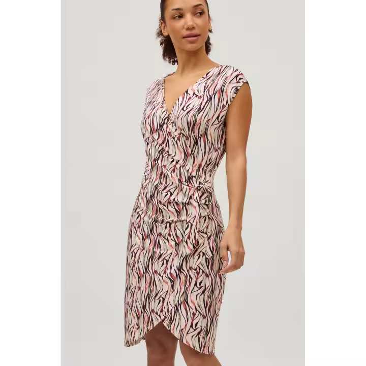 Ysabel Mora - Vestido midi fruncido estampado - 1