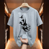 Camiseta De Algodón Para Hombre Vintage Con Impresión De Corvo Estilo Urbano Casual Manga Corta Oversized Top Para La Vida Diaria - details 8