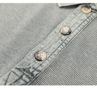 Camisa Polo Para Hombre MLSHP Primavera Otoño Algodón Sólido Bordado Casual Negocios Moda Tops Simples 3XL - details 11