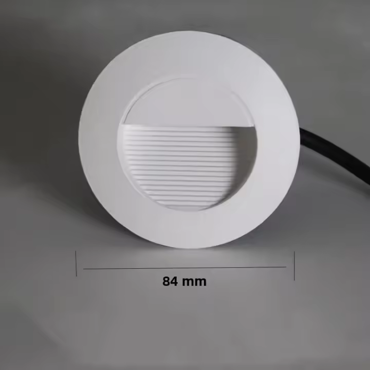 Lámpara De Pared LED 3W Impermeable Para Iluminación Nocturna Al Aire Libre En Exterior Ideal Para Escaleras Balcones Jardines Y Porches Con Caja Inferior Incluida Instalación Recessed - 1