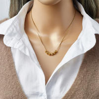 Collar Colgante De Bolas De Acero Inoxidable 316L Color Oro Para Mujer Joyería De Moda Cadena Clavícula Regalo De Fiesta - details 7
