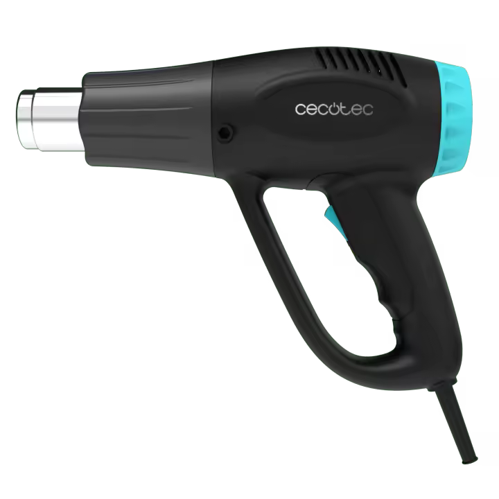 Pistola de calor Hell Gun 3500 2000W con velocidad y temperatura ajustables y 4 cabezales intercambiables - 1