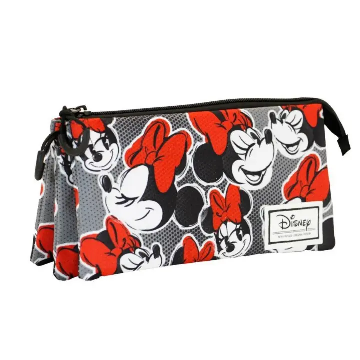 Minnie Mouse Lashes-Estuche Portatodo Triple FAN, Rojo - 1