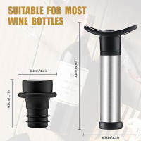Tapa De Vino SUNFILI De Goma Grado Para Saver Vacuum Preservador Mantén Tu Vino Fresco Sellador De Botella Para El Hogar - details 8