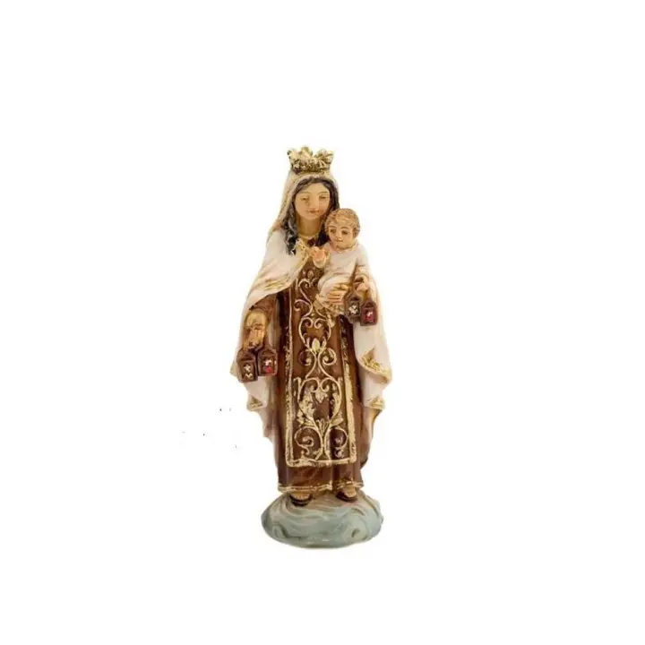 Virgen Del Carmen Madera Vieja 8 Cm - 1