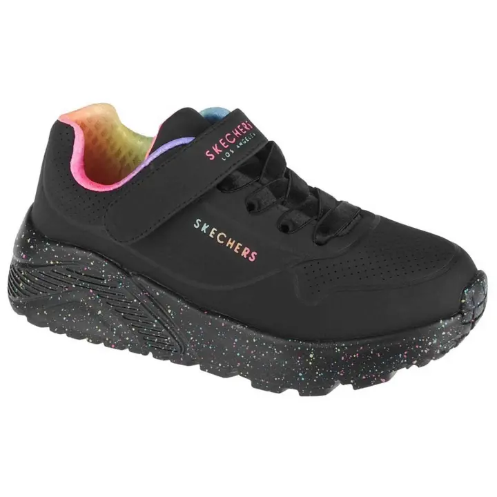 Zapatillas Skechers Uno Lite-Rainbow Specks para niñas en color negro - 1