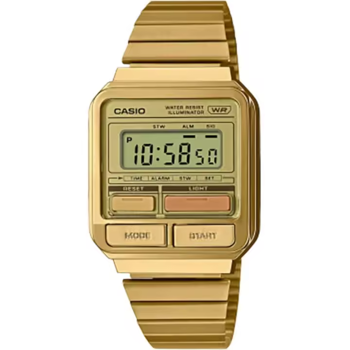 Reloj Casio Digital Unisex Dorado Edgy Collection A120weg-9aef - 1