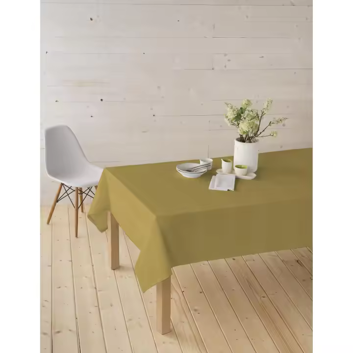 Decolux Homeware Mantel antimanchas tela algodón resinada confeccionada liso repele liquidos lavable exterior e interior - 1