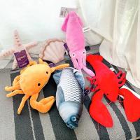 Juguete De Peluche Simulación De Mariscos Y Peces Para Acuario Oceanográfico Animal Marítimo Park Lobster Squid Crab Starfish Scallop Carp - details 1