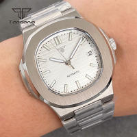 Reloj Automático Tandorio Cuadrado 40mm Para Hombre Acero Inoxidable NH35 Multicolor Dial Cristal De Zafiro Fecha Luminoso Mecánico De Pulsera - details 10