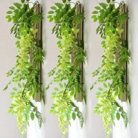 Guirnalda De Flores Artificiales De 2m Vine De Wisteria Con Hojas Para Exterior Decoración De Pared Falsa Flor Colgante Para Hogar Y Bodas - details 2
