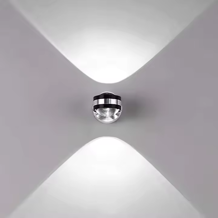 Aplique de pared Diseño interior Led Arriba y abajo Pequeño aplique de pared LED decorativo 6W Lámpara de pared de aluminio para dormitorio Escalera Camino (Blanco frío) - 1