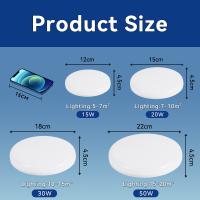 Lámpara De Techo Redonda LED Ahorro De Energía 50W 30W 20W 15W Estilo Simple Para Sala De Estar Y Dormitorio Iluminación Para Lámpara De Techo - details 1