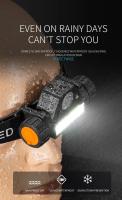 Linterna Frontal COB LED Recargable Con Imán Impermeable Para Camping Pesca Minera Luz De Escritorio Con Ángulo De Haz De 60° - details 24