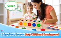 Juguetes De Madera Para Bebés Montessori Actividades De Aprendizaje Temprano Juego De Pesca De Formas Y Colores Desarrollo De Habilidades Motoras Finas Edad Recomendada 3-6 Años - details 1