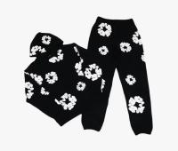 Y2K Conjunto de sudadera de 2 piezas para hombre y Mujer, sudadera de manga largo y pantalón de chándal, estampado hip hop, conjunto con capucha, sudadera para hombre - details 1