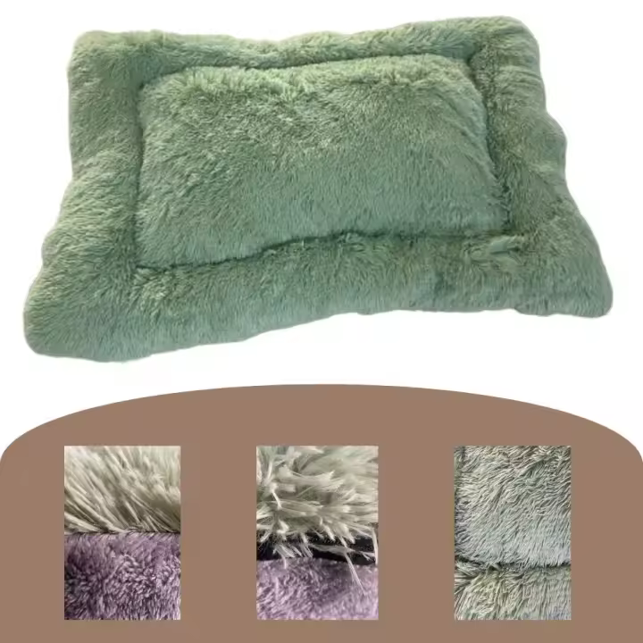 REINO MANSIDI Cama de Perro Rectangular para macotas, perros, gatos, etc. Camas de mascotas con felpa para invierno - 1