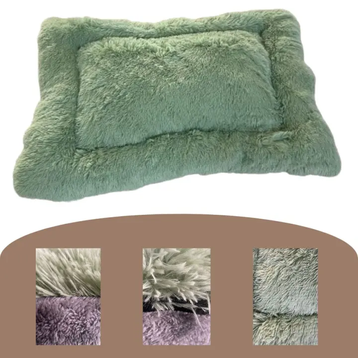 REINO MANSIDI Cama de Perro Rectangular para macotas, perros, gatos, etc. Camas de mascotas con felpa para invierno - 1
