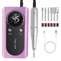 Taladro de uñas eléctrico de 45000 RPM Profesional, Lima portáril recargable de uñas, Kit de Taladro eléctrico de uñas with Pantalla LCD inteligente para manicura de uñas de gel, pedicura, Cuerpo reflectante, etc. - details 0