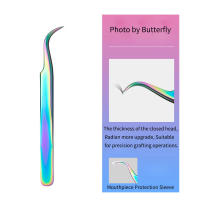 2PCS Pinzas De Pestañas De Acero Inoxidable De Precisión Alta Herramientas De Maquillaje Especiales Para Transplante De Pestañas Hermosas - details 6