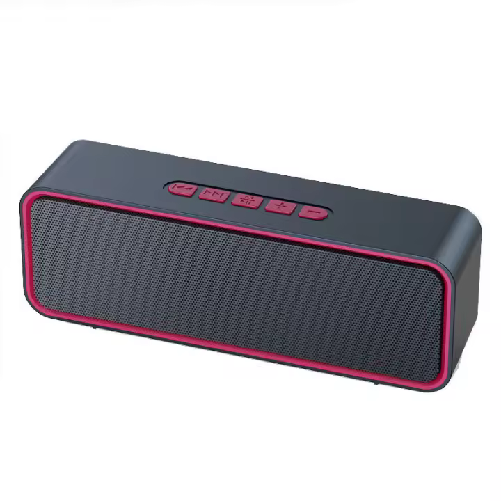 Altavoz Bluetooth portátil, altavoz inalámbrico Bluetooth 5,0 with Graves Estéreo 3D Hi-Fi, Badería Integrada de 1500 mAh, 12 horas de reproducción (Rojo) - 1