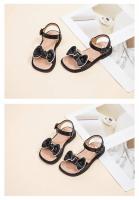 Sandalias De Verano Para Niñas Con Lazo Correas Caucho Suave Bajo Tobillo Versátiles Sandalias De Playa Moda Niños Tallas 4-6Años - details 5