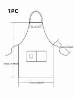 Delantal De Cocina De Lona Moda Para Hombres Y Mujeres Chef Trabajo Grill Restaurante Bar Tienda Salones De Belleza Delantal Cintura Sin Mangas Para Limpieza - details 0