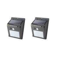 Mini aplique solar LED, 2 unidades, recargable de pared - details 0