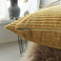 Funda De Cojín Rectangular De Flanela Corduroy Para Sofá Y Silla Estilo Solido Y Rayado Tamaño 30x50cm Cubierta De Almohada - details 20