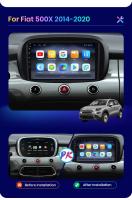 AWESAFE inalámbrico CarPlay Android Auto Radio para Fiat 500X 2014 2015 2016 2017 2018 2019 2020 coche reproductor multimedia GPS 2 din autoradio volante controles RDS Bluetooth - details 2