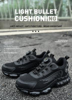 Zapatos De Seguridad Para Hombre Antipinchazos Indestructibles Con Punta De Acero Antideslizantes Y Antichoque Suela De Goma - details 2