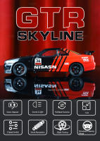 Nissan GTR Skyline Coche Deportivo Modelo a Escala 1:24 Con Sonido Y Luz Vehículo De Metal Para Niños Juguete Con Retroceso Pulido - details 0